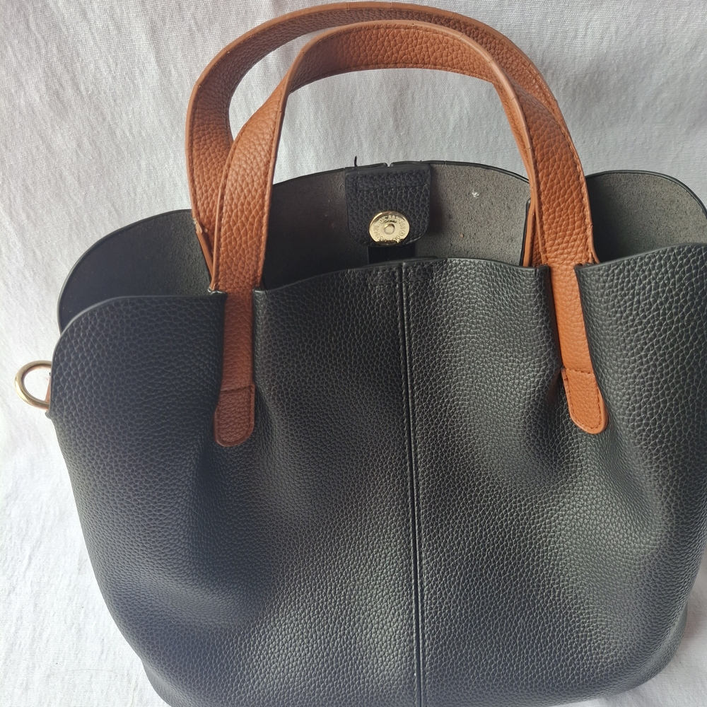 Elegant Black and Tan Women's Tote Bag